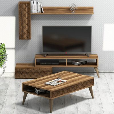 LIVING ROOM COMPOSITION HM11850.01 2PCS MELAMINE IN WALNUT