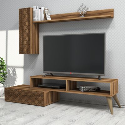 LIVING ROOM COMPOSITION HM11850.01 2PCS MELAMINE IN WALNUT