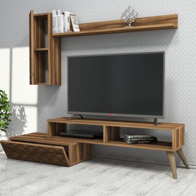 LIVING ROOM COMPOSITION HM11850.01 2PCS MELAMINE IN WALNUT