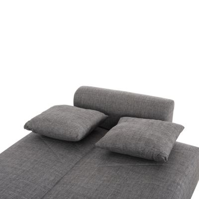 SOFA-BED 3-SEATER ANDRE HM3282.03 ANTHRACITE FABRIC-STORAGE SPACE 214x82x84Hcm.