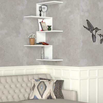 WALL SHELVES RORY HM8931.11 MELAMINE IN WHITE 22x51,5x109Hcm.