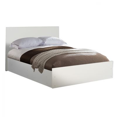 ADLER MELAMINE BED FOR MATTRESS 160Χ200cm. WHITE HM2432.03