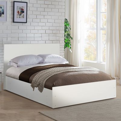 ADLER MELAMINE BED FOR MATTRESS 160Χ200cm. WHITE HM2432.03