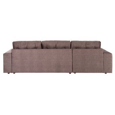 CORNER (LEFT) SOFA-BED WITH STORAGE SPACE CLANCY HM3281.03L BROWN FABRIC 308x181x92Hcm.