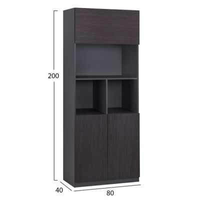 Професионална офис библиотека Rosewood HM2089 80x40x200см