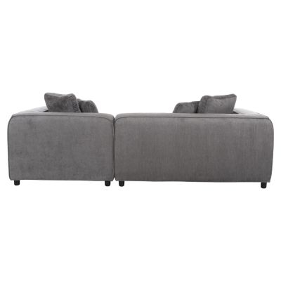 CORNER SOFA 3-SEATER GRACE HM3280.03R GREY FABRIC 252x105-160x70-90Hcm.