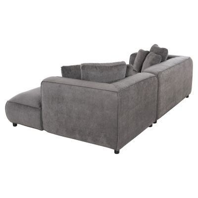 CORNER SOFA 3-SEATER GRACE HM3280.03R GREY FABRIC 252x105-160x70-90Hcm.