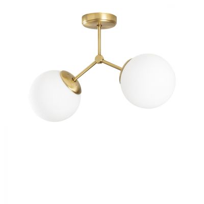 METALLIC PENDANT LIGHT IN GOLD AND WHITE HM7262 44Χ15Χ28 cm.