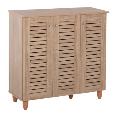 SHOE CABINET PROLLY HM9609.02 MELAMINE IN SONOMA-3 DOORS-4 SHELVES 87x32x88Hcm.