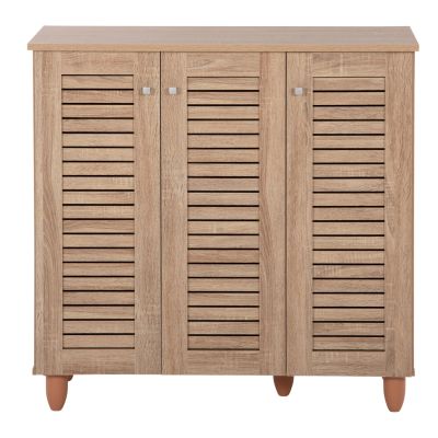 SHOE CABINET PROLLY HM9609.02 MELAMINE IN SONOMA-3 DOORS-4 SHELVES 87x32x88Hcm.