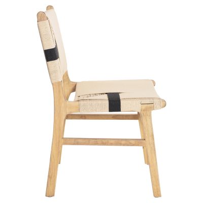 LEISURE CHAIR RUBBERWOOD AND ROPE IN NATURAL RUSTIC COLOR 50x60x88Hcm.HM9323.01