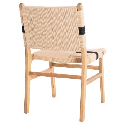 LEISURE CHAIR RUBBERWOOD AND ROPE IN NATURAL RUSTIC COLOR 50x60x88Hcm.HM9323.01