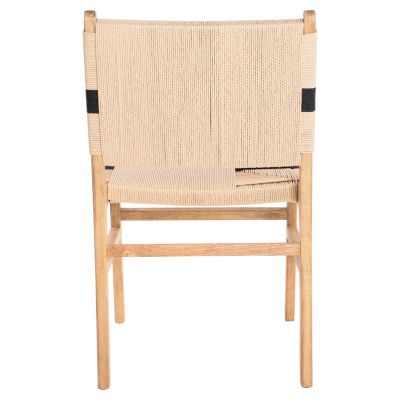 LEISURE CHAIR RUBBERWOOD AND ROPE IN NATURAL RUSTIC COLOR 50x60x88Hcm.HM9323.01