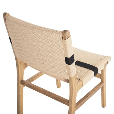 LEISURE CHAIR RUBBERWOOD AND ROPE IN NATURAL RUSTIC COLOR 50x60x88Hcm.HM9323.01