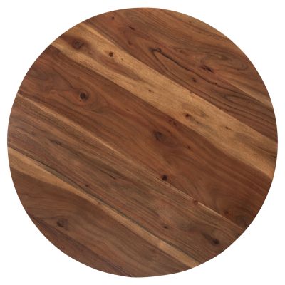 COFFEE TABLE ROUND GROOT HM9697 SOLID ACACIA WOOD IN NATURAL COLOR Φ80x48Hcm.