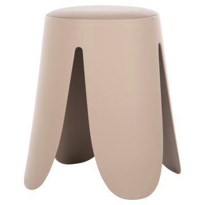 STOOL DENTY HM9619.04 POLYPROPYLENE IN CAPPUCCINO-PU SEAT IN CAPPUCCINO Φ30x47.5Hcm.