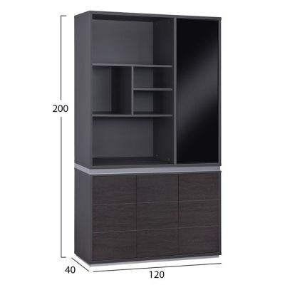 Професионална офис библиотека Rosewood HM2091R 120x40x200cm