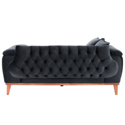 HM3250.01, BENNINGTON 2-seater sofa-bed, black,180x95x80