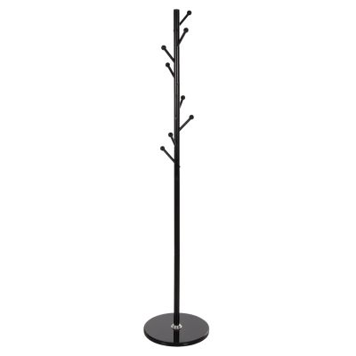 FLOOR STANDING HANGER HM9576.01 METALLIC 8 HANGING POSITIONS-BLACK Φ37x175Hcm.