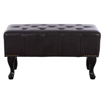 Piano Stool T.Chesterfield EMMA HM226.01 PU dark brown 80x44x39Hcm