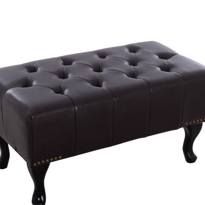 Piano Stool T.Chesterfield EMMA HM226.01 PU dark brown 80x44x39Hcm