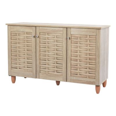 Shoe Cabinet Wooden 3 doors HM2211.02 Sonama 114x34x68