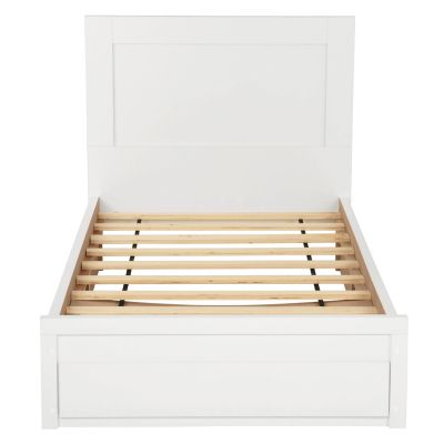 BED MELANY HM346.05 WITH 1 DRAWER- WHITE 90X190 cm.