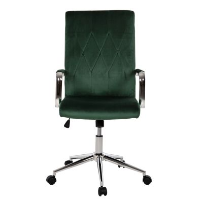 OFFICE CHAIR JOSEF HM1181.03 CYPRESS GREEN VELVET-INOX BASE 58x61x105-113Hcm.