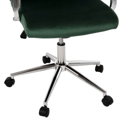 OFFICE CHAIR JOSEF HM1181.03 CYPRESS GREEN VELVET-INOX BASE 58x61x105-113Hcm.