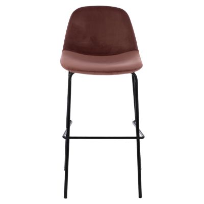 VINCENT STOOL VELVET DUSTY PINK AND METAL FRAME HM8579.12 56,5Χ47Χ106 cm.