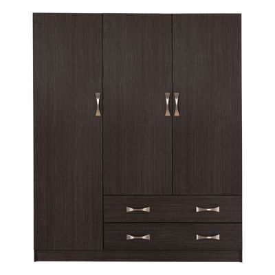 Wardrobe 3Door 150x55x180cm with 2 drawers HM384.01 Zebrano