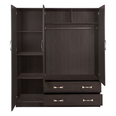 Wardrobe 3Door 150x55x180cm with 2 drawers HM384.01 Zebrano