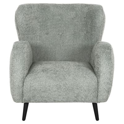 ARMCHAIR KRYLY HM9593.05 PEA GREEN BOUCLE FABRIC-BLACK WOODEN LEGS 83x87x89Hcm.