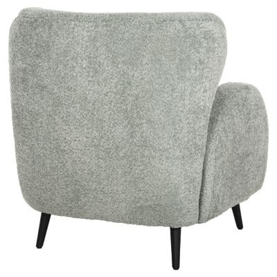 ARMCHAIR KRYLY HM9593.05 PEA GREEN BOUCLE FABRIC-BLACK WOODEN LEGS 83x87x89Hcm.