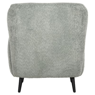 ARMCHAIR KRYLY HM9593.05 PEA GREEN BOUCLE FABRIC-BLACK WOODEN LEGS 83x87x89Hcm.