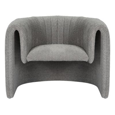 ARMCHAIR RIKER HM9682.01 METAL FRAME-GREY BOUCLE FABRIC 92x74x69Hcm.