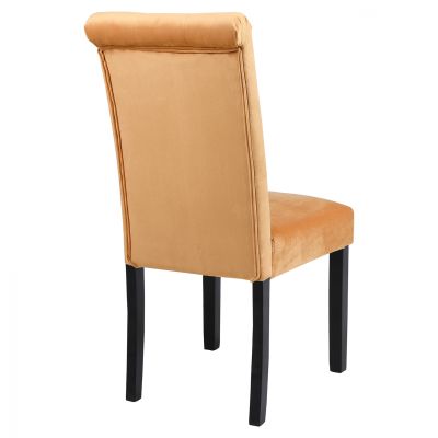 CHAIR ROXIE HM8919.09 K/D GOLD VELVET WITH WOODEN LEGS 46,5x61,5x100Υ cm.