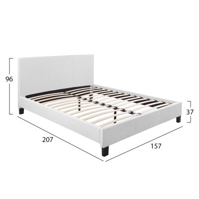 Bed Becca with White PU HM553.01 150x200 cm