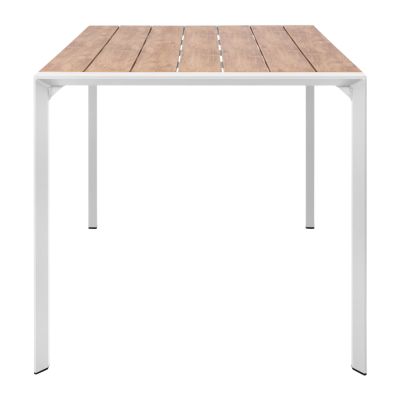 OUTDOOR DINING TABLE GOYA HM6059.01 ALUMINUM IN WHITE & POLYWOOD TABLETOP 160X80Χ75Hcm.