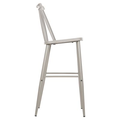 БАР СТОЛ ВИСОКА СЕДАЛКА VANESSA HM8459.20 СИВ PP И СИВИ МЕТАЛНИ КРАКА 47x48,5x107Hcm.
