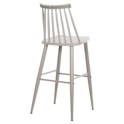 БАР СТОЛ ВИСОКА СЕДАЛКА VANESSA HM8459.20 СИВ PP И СИВИ МЕТАЛНИ КРАКА 47x48,5x107Hcm.