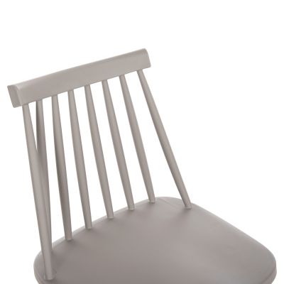БАР СТОЛ ВИСОКА СЕДАЛКА VANESSA HM8459.20 СИВ PP И СИВИ МЕТАЛНИ КРАКА 47x48,5x107Hcm.