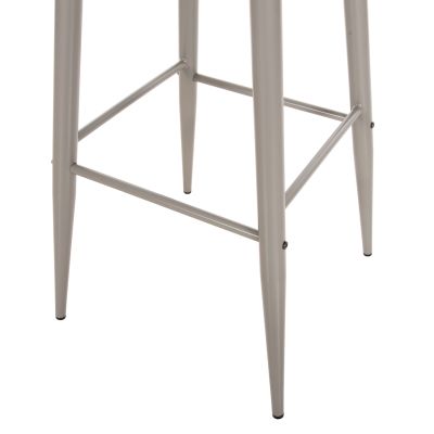 БАР СТОЛ ВИСОКА СЕДАЛКА VANESSA HM8459.20 СИВ PP И СИВИ МЕТАЛНИ КРАКА 47x48,5x107Hcm.