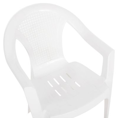 POLYPROPYLENE ARMCHAIR TUVANA HM6145.13 WHITE 57x59.5x77Hcm.
