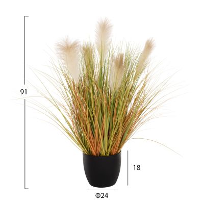 DECORATIVE SYNTHETIC PLANT IN POT HM4010 PHRAGMITES AUSTRALIS Φ24x18-91Hcm.