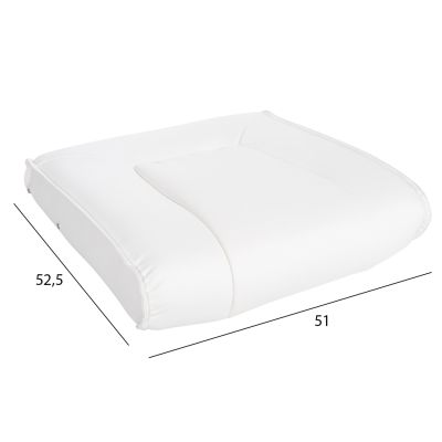 REPLACEMENT SEAT FOR OFFICE CHAIR HM1092.02 WHITE PU 51x52,5x10(thickness) cm.m.