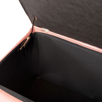 STOOL/TRUNK WITH STORAGE SPACE PUNK HM279.12 DUSTY PINK VELVET 90x50x52Hcm.