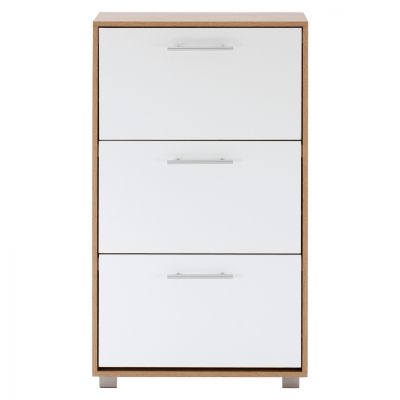 Shoe Cabinet Melamine 3seater HM2221.06 Sonama-White 62x24x110cm