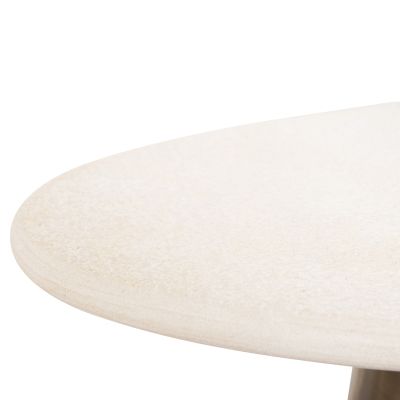 SIDE TABLE FODEN HM9718 GRAINY WHITE MARBLE TOP & METAL BASE IN GOLD 62,5x40,5x52,5Hcm.