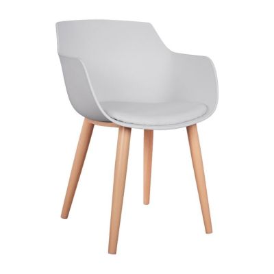 Dining chair Lucie HM8242.01 White with metallic legs 56x57x80 cm